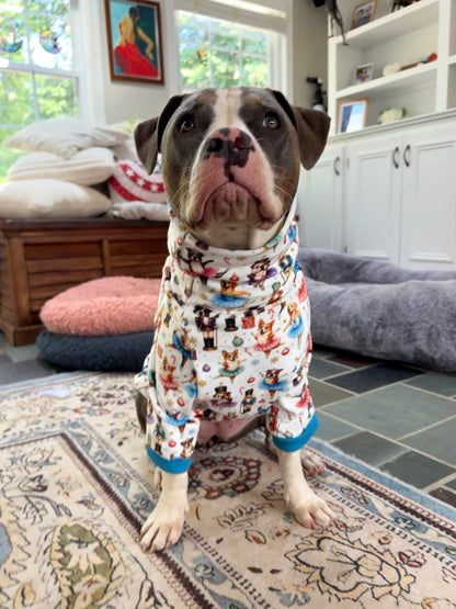 Nutcracker Ballet Dogs - Dog Pajama with Baby Blue or Pink Neck & Trim/Sleeves