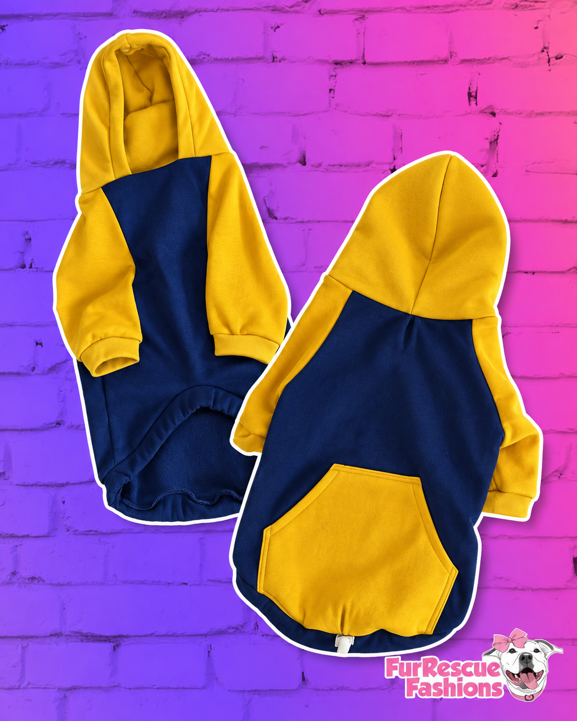 Solid Color Block Dog Sweater