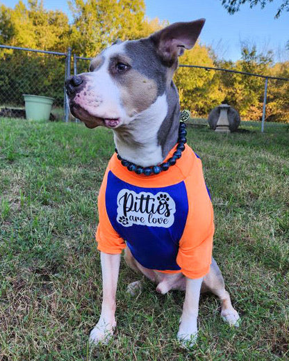 Pitties Are Love PAWJama Royal Blue & Orange