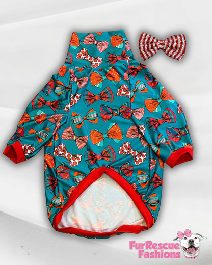2026 Christmas in July Dog Shirt With Bow tie