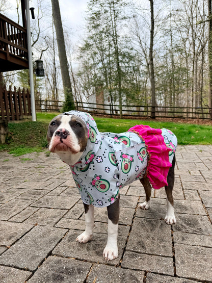 Avocado Blossom Rain Jacket - Cape - Vest