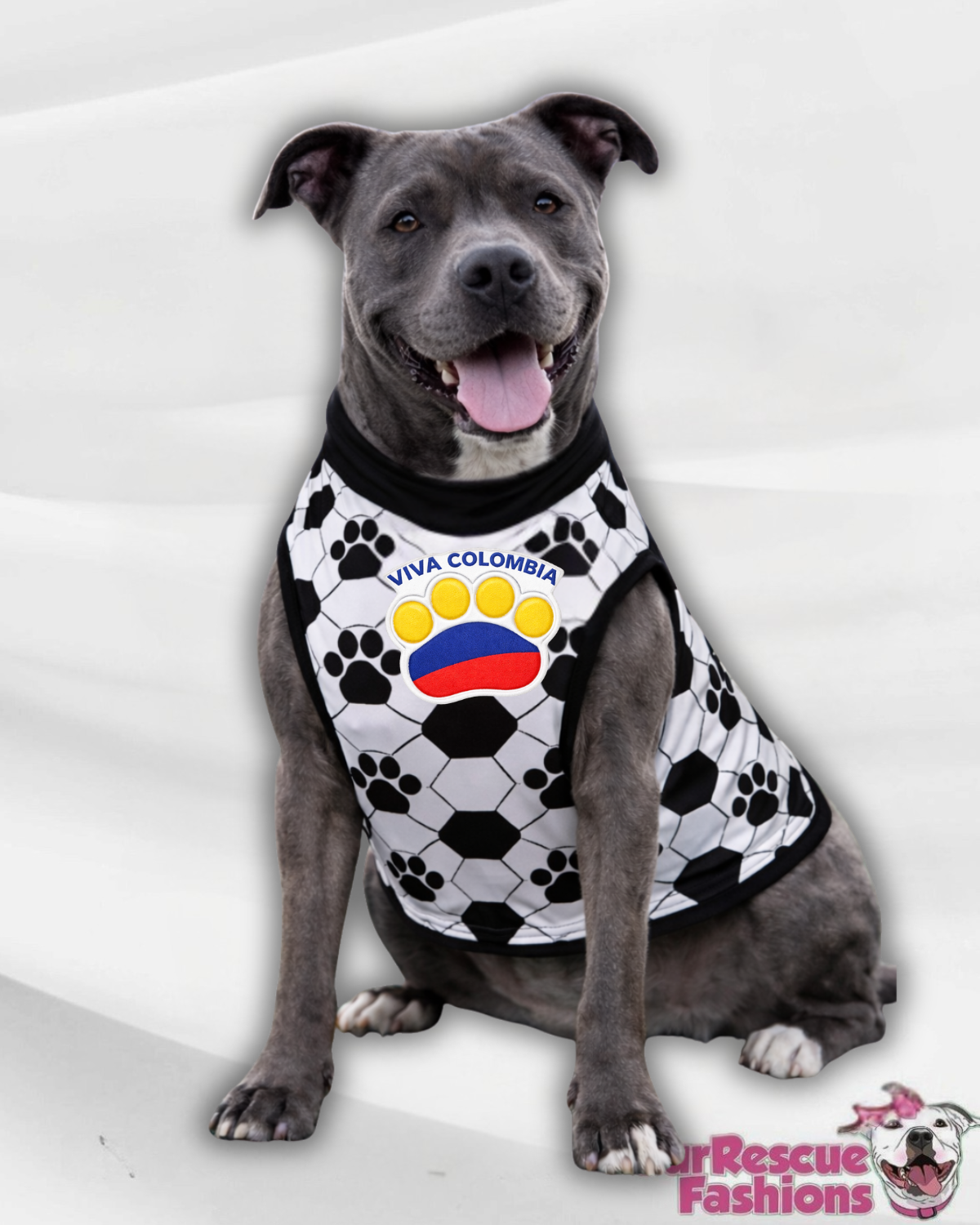 Soccer Paws Squad - PAWJama with Black Trim & Neck