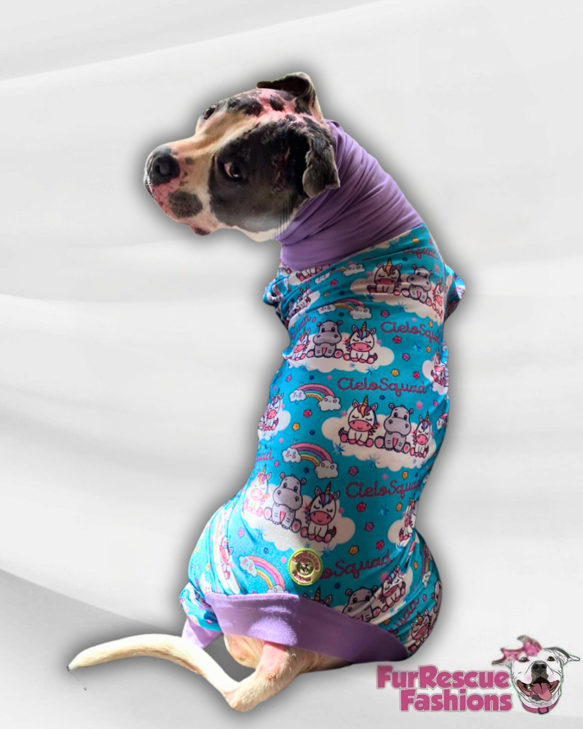 7th Anniversary 4 Legged PAWjamas with Turtle Neck (Available in any pattern)