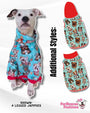 Cocoa Dog Snuggles - Dog Pajama with Red Neck & Trim/Sleeves