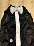 Sparkling Velvet Tux Dog Vest with Bow tie