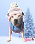 Pittie It’s Cold Outside - PAWjama with Fuchsia Neck & Trim/Sleeves