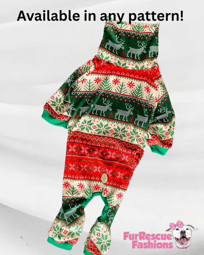 2026 Christmas in July 4 Legged PAWjamas with Turtle Neck (Available in any pattern)