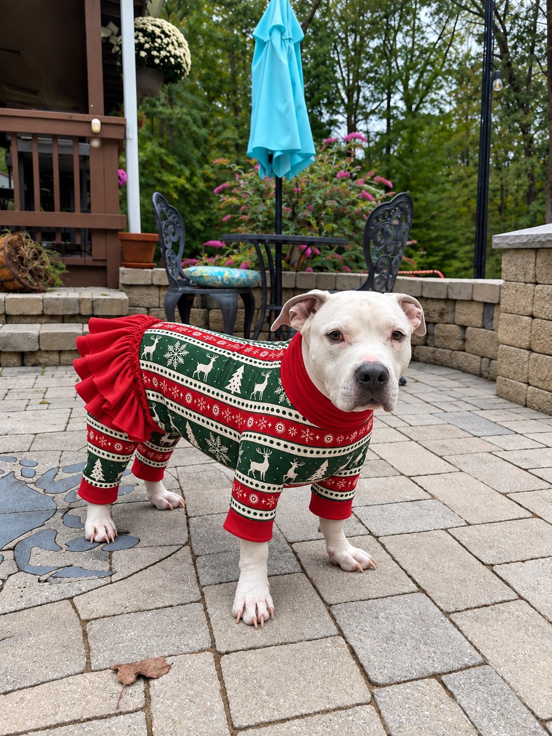 Ultra-Luxe Christmas 4 Legged PAWjamas with Turtle Neck (Available in any pattern) (Copy)