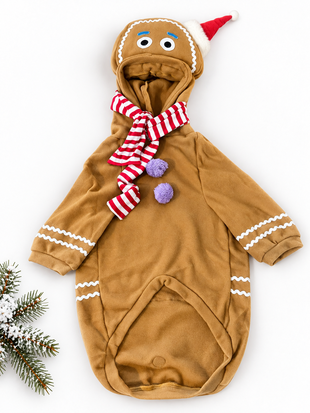Sugar & Spice Gingerbread Christmas Dog Costume