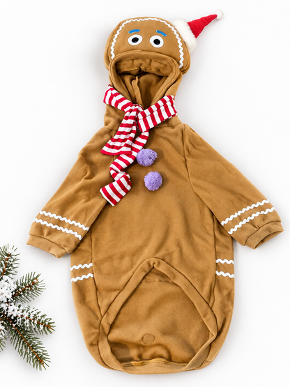 Sugar & Spice Gingerbread Christmas Dog Costume