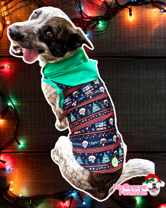 Pupwald Family Vacation - PAWjama with Green Neck & Trim/Sleeves