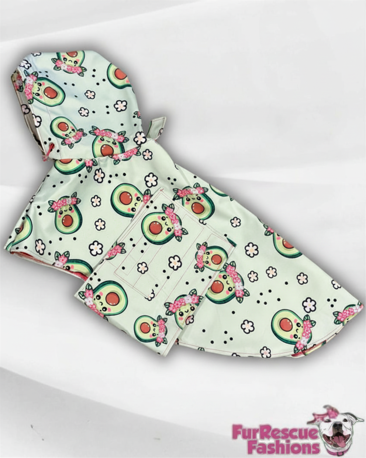 Avocado Blossom Rain Jacket - Cape - Vest