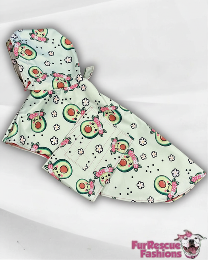 Avocado Blossom Rain Jacket - Cape - Vest
