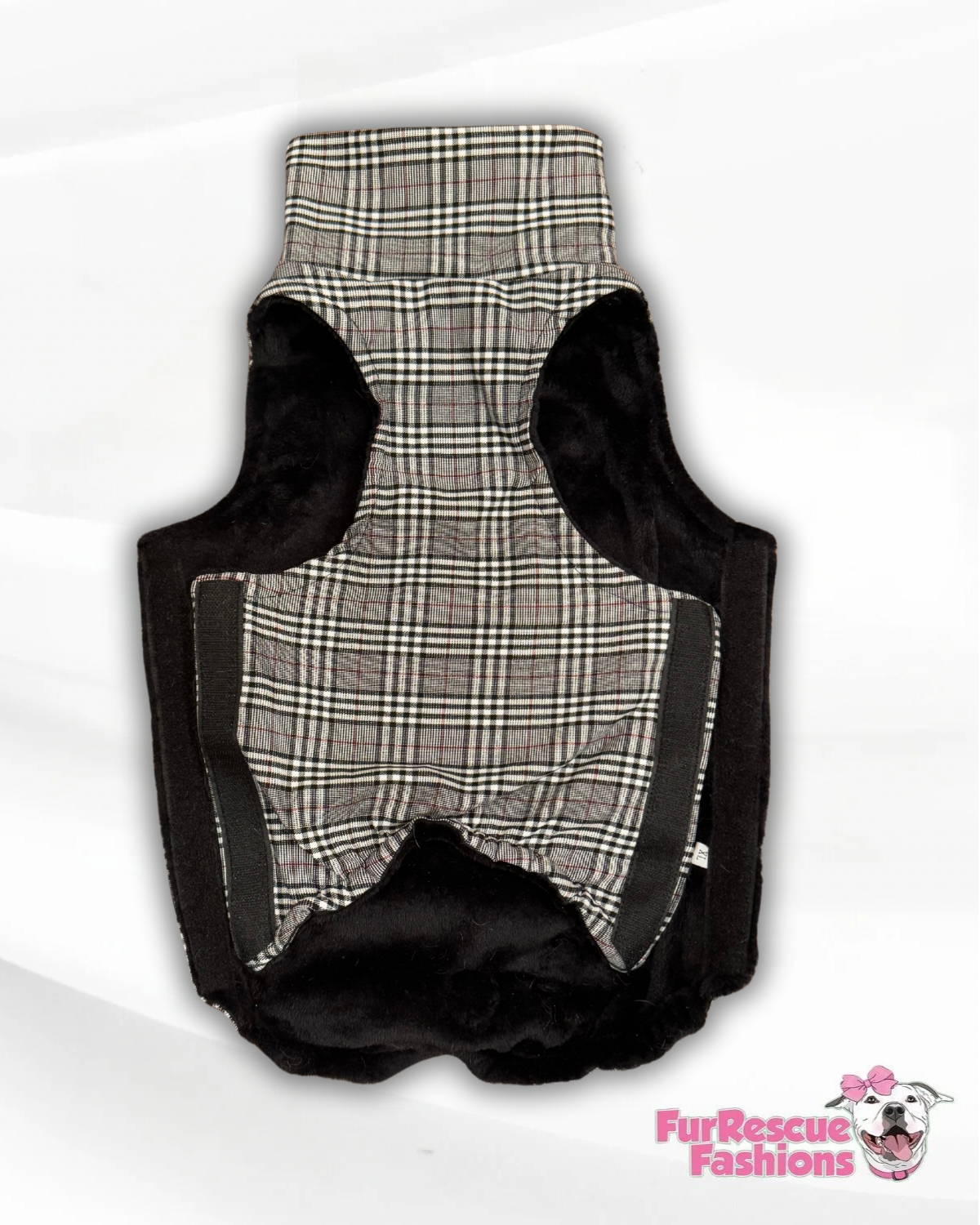 Classy Plaid Velcro Side Closure Vest