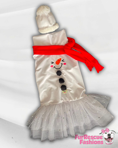 Frosty Kisses Sparkly Dog Tutu Dress
