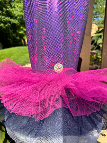 Glitter Illusion Prom Tutu Dress & Bow headband