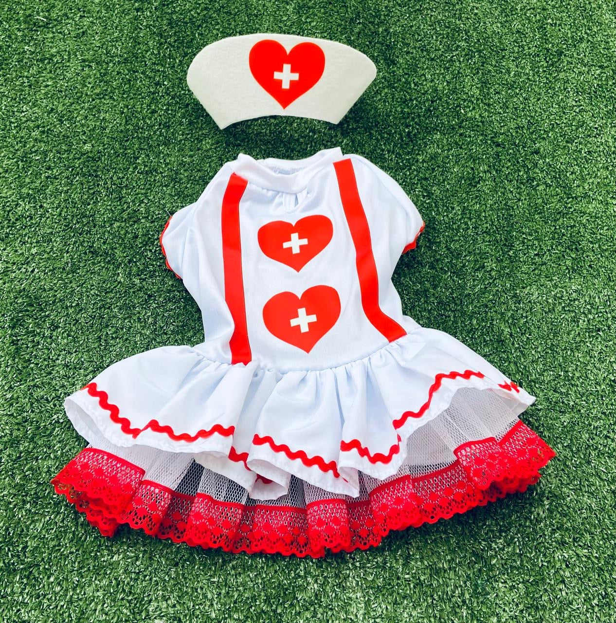 Nurse PAWfect – Dog Costume Dress & Headband