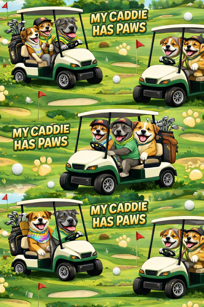 My Caddie Has Paws - Dog Pajama with Black Neck & Trim/Sleeves