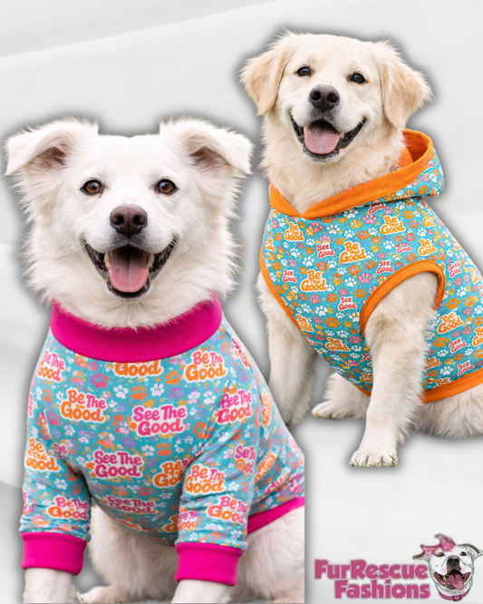 See The Good Be The Good - Dog Pajama with Hot Pink Neck & Trim/Sleeves