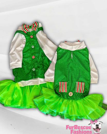 Christmas Candy Shop Sparkle Dog Tutu Dress