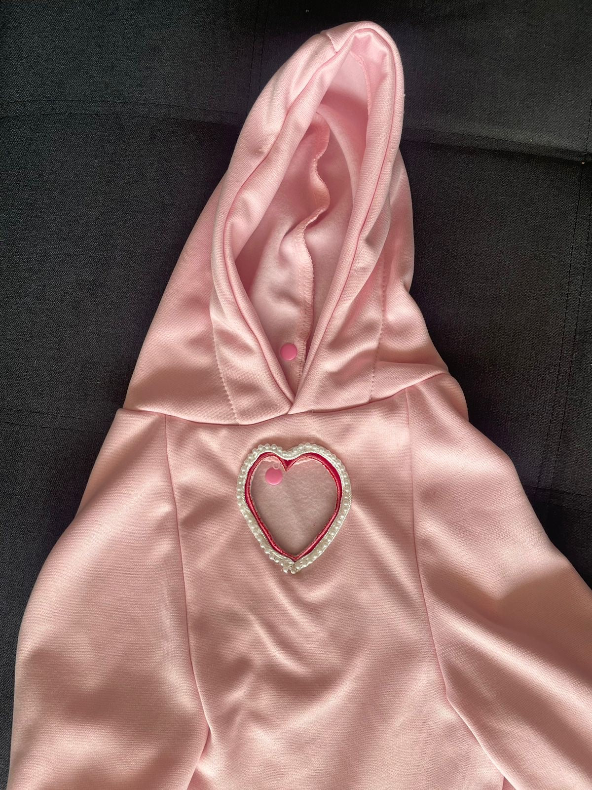 Stealing Hearts Pearl Peek-A-Boo Dog Hoodie – Soft Embroidered Cozy Pup Sweatshirt