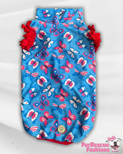 2026 Summer Dog Shirt With Ruffles (AVAILABLE IN ANY PRE-ORDER PATTERN)