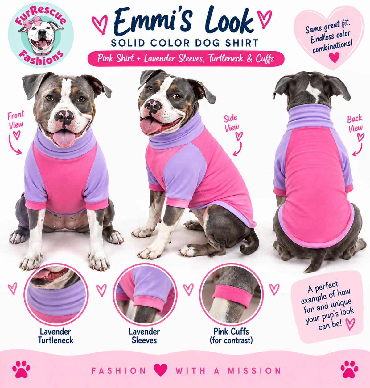 Mix & Match Solid Dog Shirts