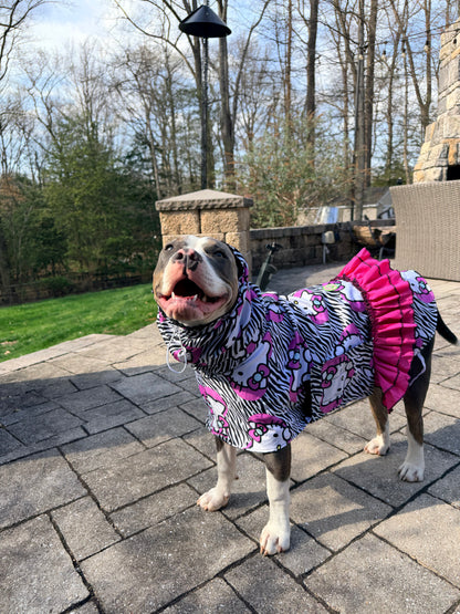 Pink Kitty Purr-fection Zebra Rain Jacket - Cape - Vest