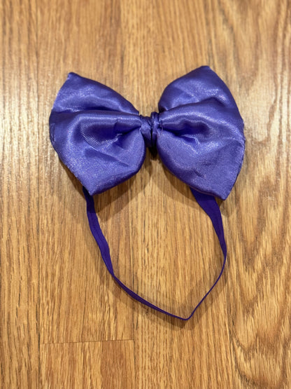 Purple Satin Doggie Bow