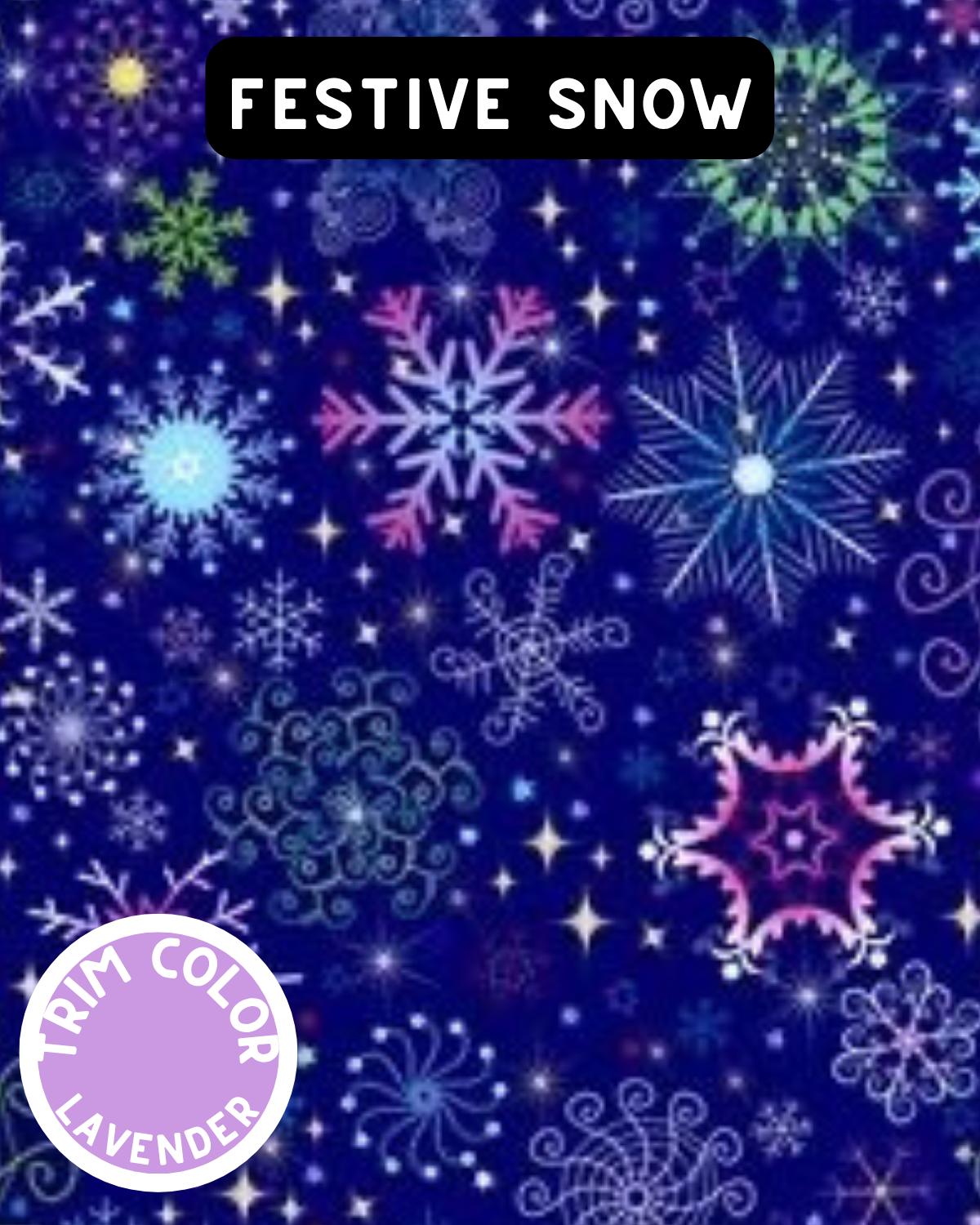 Festive Snow Dog Dress With Ruffle