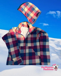 Matching Human Plaid  Fleece Jacket or Vest with Sherpa Lining