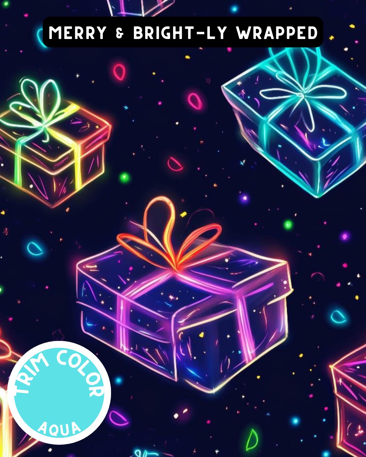 Merry & Bright-ly Wrapped
Dog Shirt With Tulle Accent (Available in any pattern)