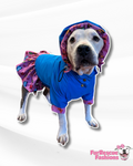 Butterflies' Sky Reversible Rain Jacket Or Cape with Removable Hoodie And Skirt Or Ruffles