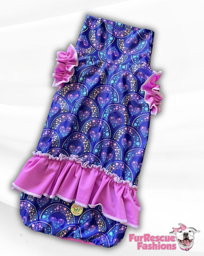 My Fur-Ever Valentine Dog Shirt With Ruffle On Waist (Available in any pattern)