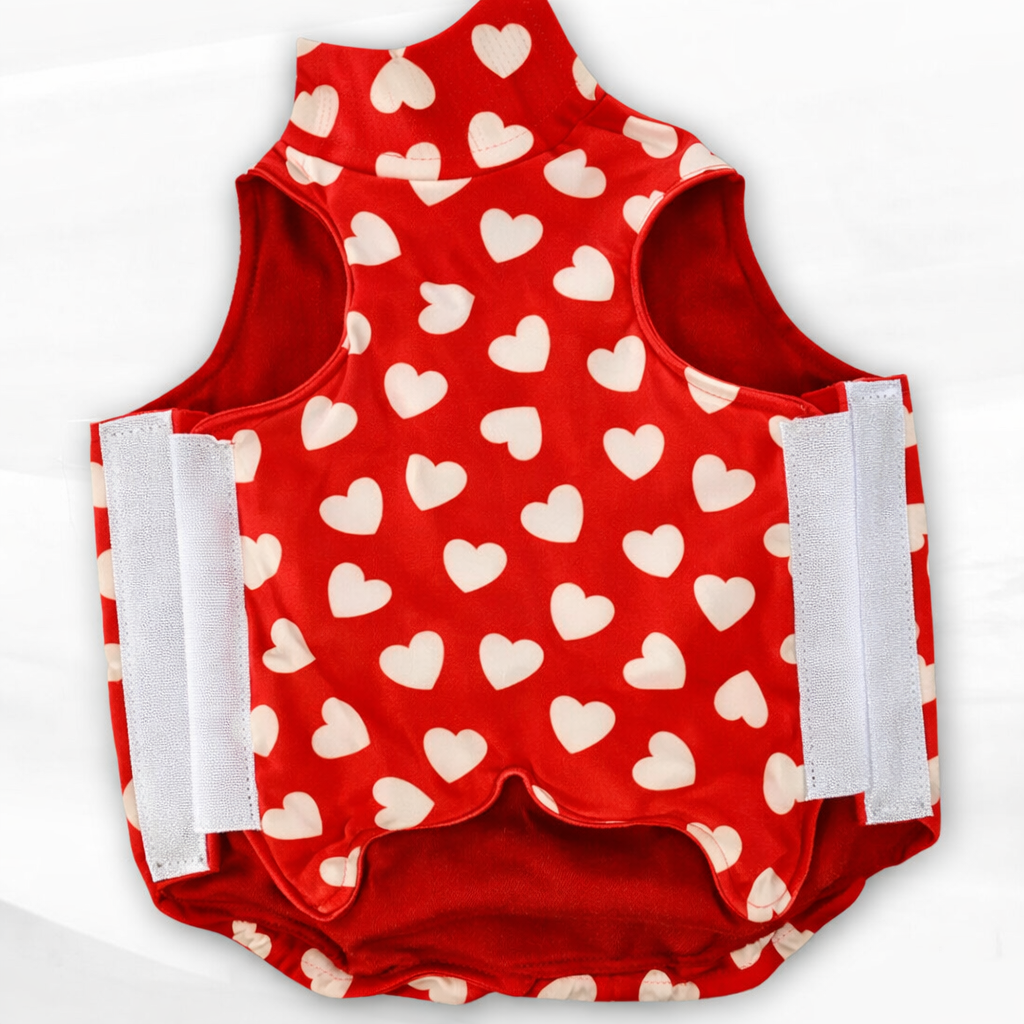 My Fur-Ever Valentine Velcro Side Closure Vest
