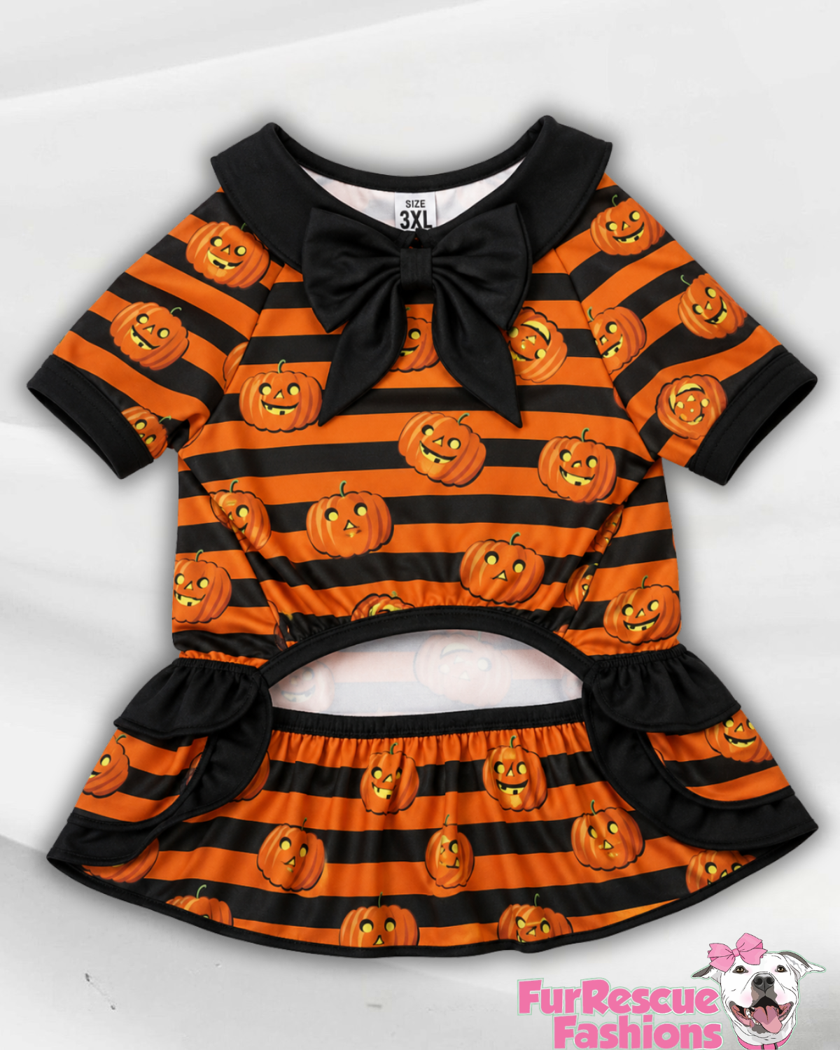 2026 Fall & Halloween Dog Dress With Ruffle / With Sleeves or Sleeveless (Available in any pattern)