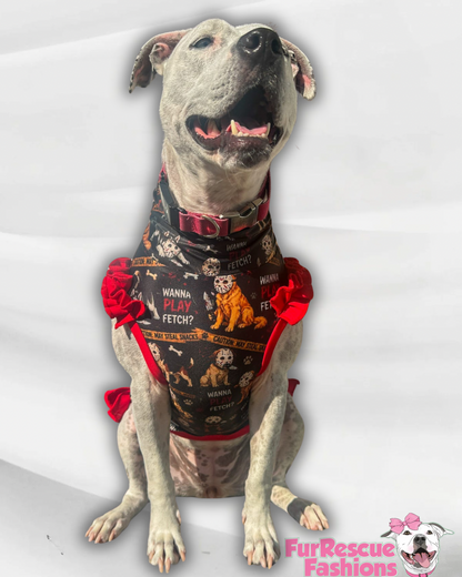 2026 Fall & Halloween Dog Shirt With Ruffles On the Booty (AVAILABLE IN ANY PRE-ORDER PATTERN)