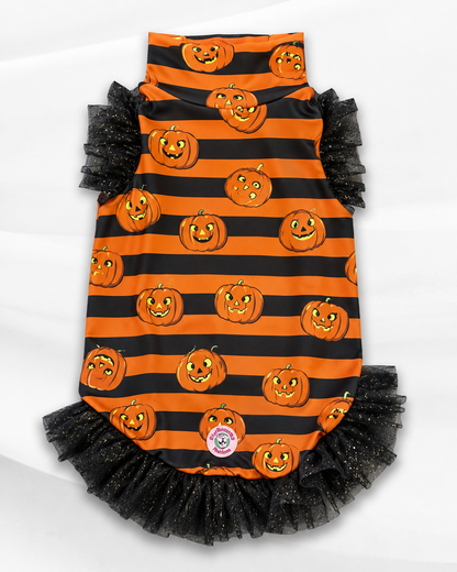 2026 Fall & Halloween Dog Shirt With Tulle Accent (Available in all patterns)