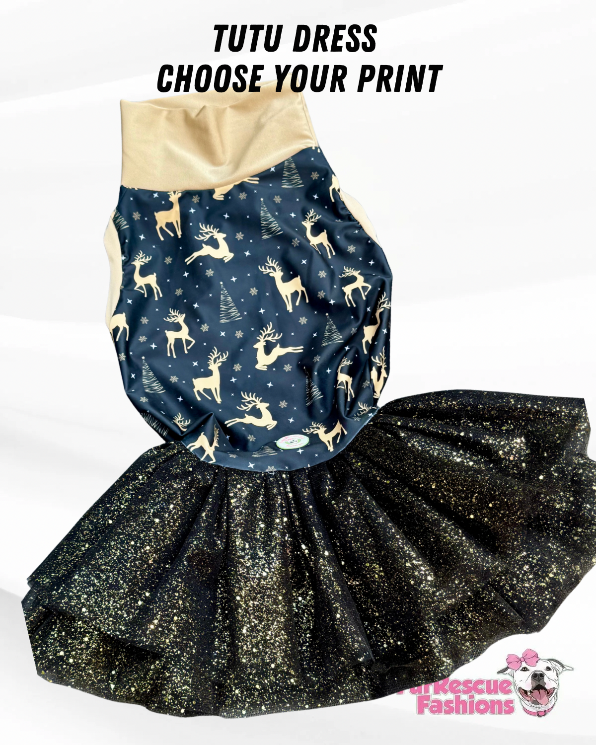 christmas dress for puppy 2025 Christmas in July Dog Tutu Dress (AVAILABLE IN ANY PATTERN FROM T – FurRescue Fashions