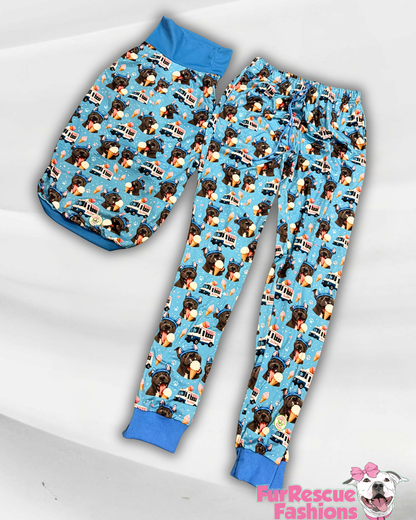 When Ice Cream is Life - Dog Pajama with Blue or Pink Neck & Trim/Sleeves