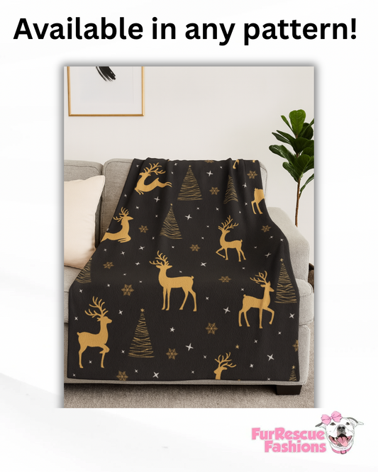 2025 Christmas in July Fleece Throw Blanket (Choose your print)