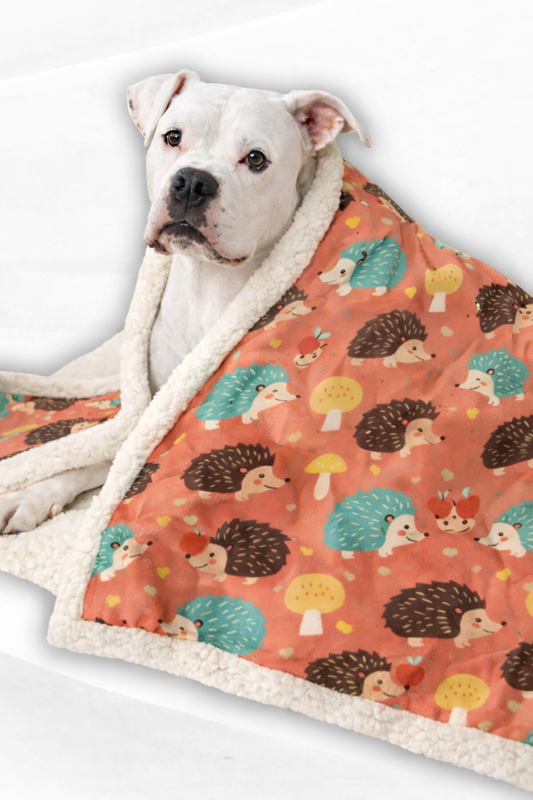 Mardi Paws Mash-Up Throw Blanket With Sherpa Lining (Choose your pattern)