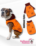 Furmes Dog Pajama with Brown Trim, Neck & Sleeves
