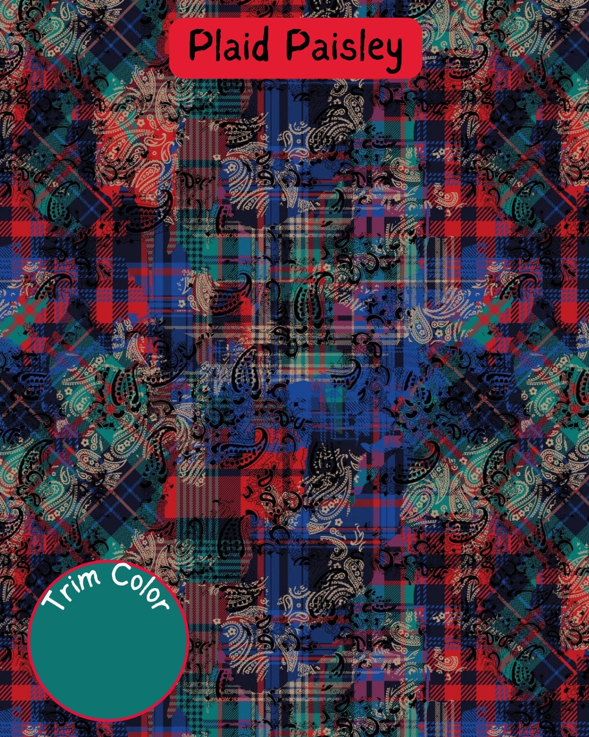 Plaid Paisley 4 Legged Fleece Pawjama