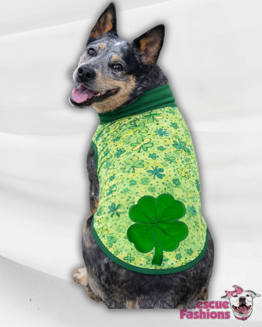 Shamrock’s Magic Dog Pajama with Clover Booty Pocket