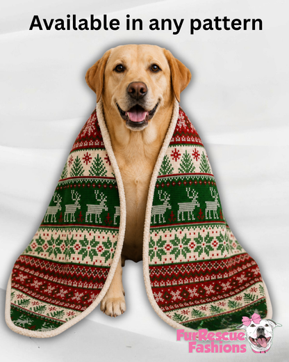 2026 Christmas in July Throw Blanket With Sherpa Lining (Choose your pattern)