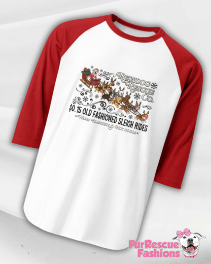Reindog Rescue Co. Vintage Raglan  Shirt