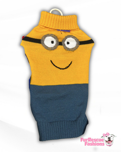Cozy Minion-Mania Knit Dog Vest
