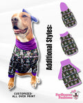 I Love My Mummy Dog Pajama with Purple Neck & Trim/Sleeves
