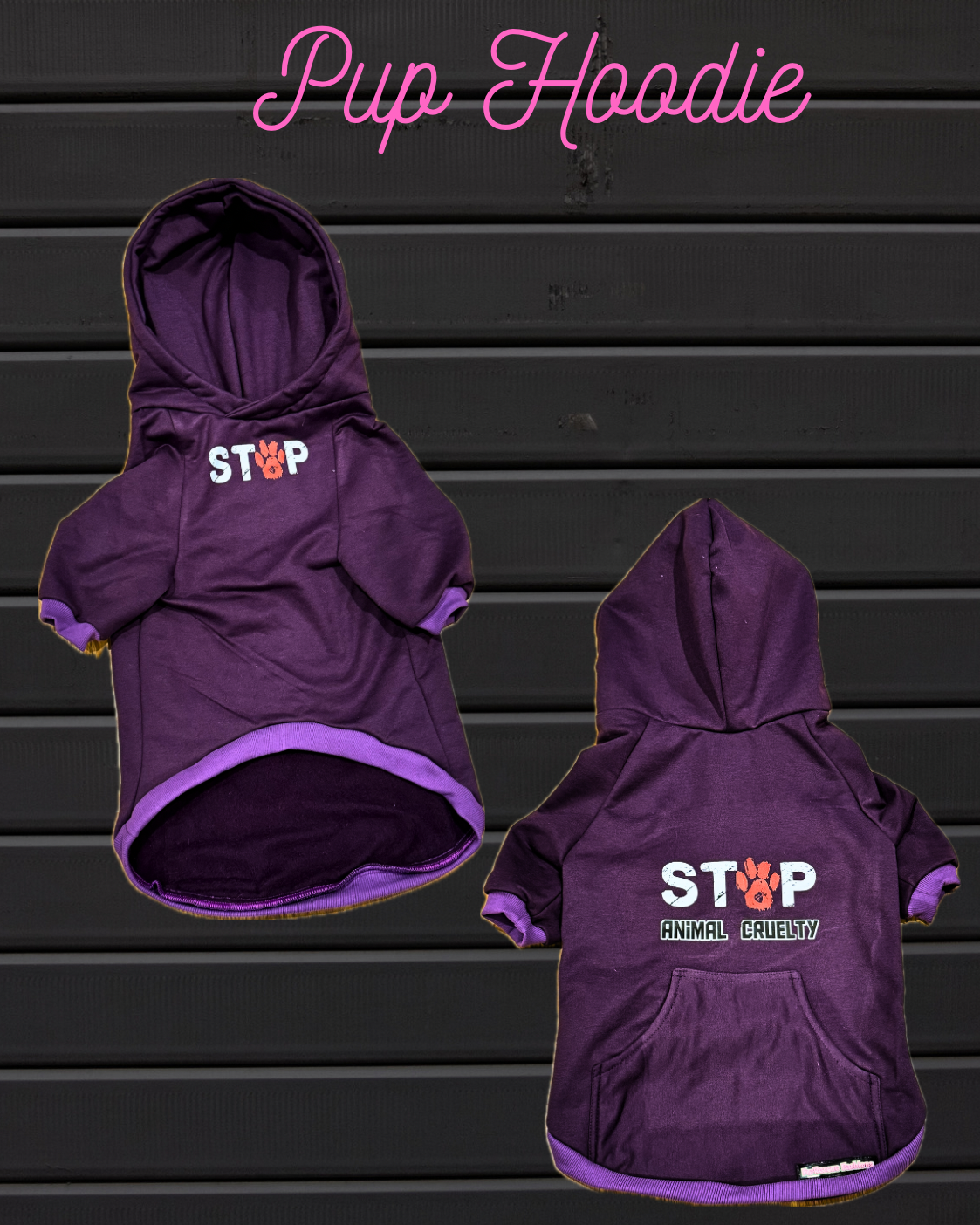 Stop Animal Cruelty Dog Hoodie (Made To Order)